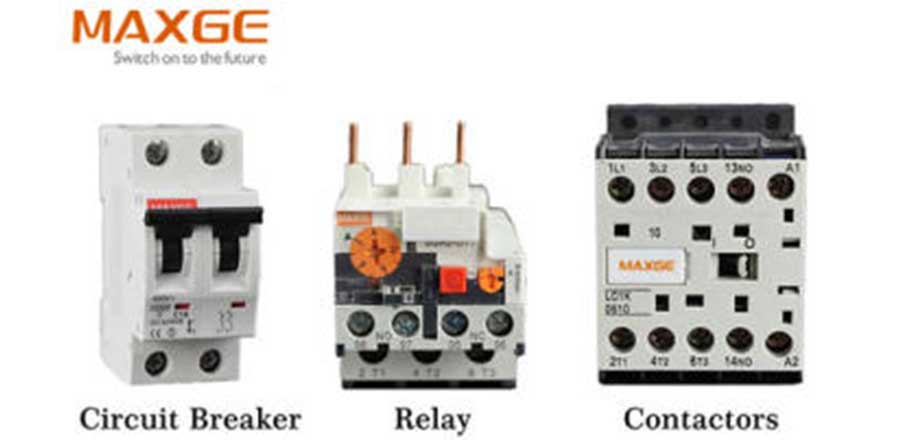 The difference between contactor, circuit breaker, relay